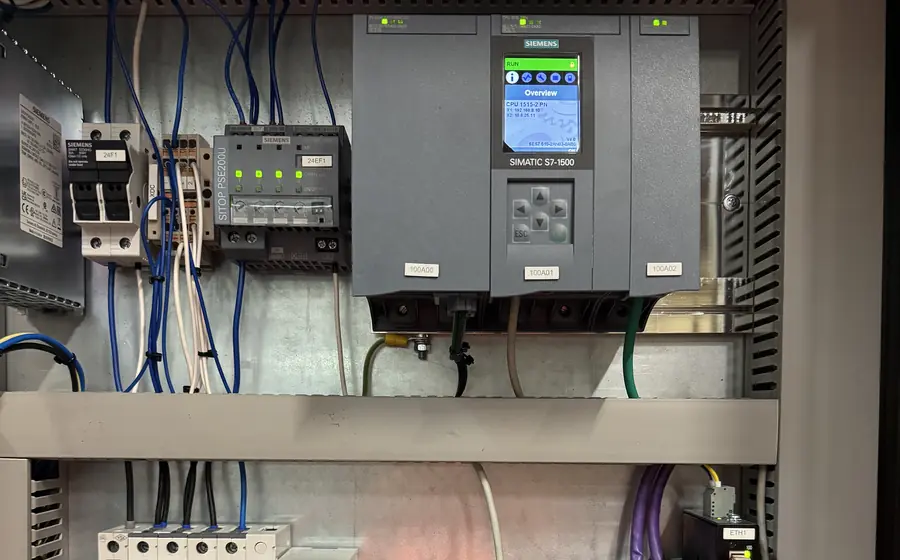 PLC in a control cabinet